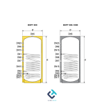 Ballon ECS en inox 316 avec 2 serpentins pour PAC - garantie 5 ans